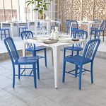 Flash Furniture 2-CH-61200-18-BL-GG Metal Indoor-Outdoor Chair (2 Pack), Blue