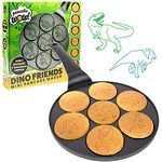 Dino Mini Pancake Pan - Make 7 Unique Flapjack Dinosaurs, Nonstick Pan Cake Maker Griddle for Jurassic Fun & Easy Cleanup, Great for Family Breakfast or Easter Basket Stuffer Gift for Kids and Adults