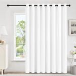 Deconovo Blackout Curtains for Living Room, Room Darkening Curtain Panel for Bedroom, Thermal Insulated Window Curtain, 1 Panel, White, 100 W x 95 L Inch Long Curtain