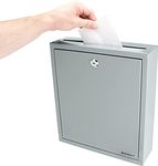 Barska Wall Mount Multi-Purpose Locking Mail Suggestion Drop Box with Key Lock for Home Office Classroom