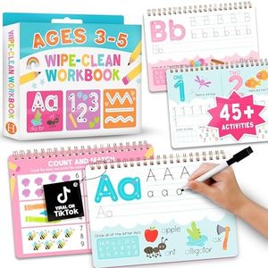 ABC Tracing Books for Kids Ages 3-5 - Dry Erase Letter Tracing for Kids Ages 3-5, Toddler Learn to Write Workbook, Busy Book Preschool Learning Activities, Toddler Preschool Workbook