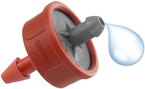 60PCS 0.75 GPH Pressure Compensating Drip Irrigation Spot Watering Drippers/Emitters, Self-Cleaning Constant Flow Drip Irrigation Emitters Heads Irrigation Drippers Parts for Drip Irrigation System