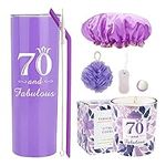 70th Birthday Tumbler, 70th Birthday Gifts for Women, 70 Birthday Gifts, Gifts for 70th Birthday Women, 70th Birthday Decorations, Happy 70th Birthday Candle, 70th Birthday Party Supplies