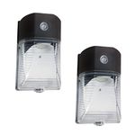 RAB Design 26 Watt LED Outdoor Wall Light (2 Pack), Dusk to Dawn Photocell Sensor, Residential and Commercial Wall Light, 2808 Lumens, Energy Star, cETLus, DLC Certified (2)