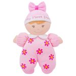 June Garden 9" My First Doll Sophia - Soft Plush Baby Doll - Pink Outfit