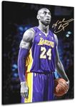 EXPOTE Kobe Poster Canvas Wall Art Print Mamba Mentality Inspirational Basketball Player Sports Home Decor Motivational Artwork For Home, Office, Gym 16X24Inch - No Framed