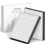 MORENTO Genuine Air Purifier Replacement Filter, True HEPA Filter Compatible with MR5866 for 99.97% Air Pollutants, Odor and Smoke, Enhanced Version Matte White 2 Pack