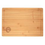 MasterChef Large Chopping Board Bamboo Butchers Block 39cm x 27cm x 3cm (18" x 10.5" x 1") Thick, Heavy Duty XL Wooden Cutting Surface with Deep Juice Groove, Food Safe & Eco-Friendly