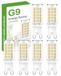 G9 LED Bulb, Cool White 6000K G9 LED Bulbs, 5W 560LM G9 Capsule Bulb LED, Non Dimmable Energy Saving Light Bulb for Chandelier, Ceiling Lights, Wall Light, Crystal Lamp, Ceiling Fan Light - 6 Packs