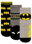 DC Comics Boys' Socks Pack of 3 Batman Multicolored 13-3