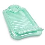 Inflatable Tanning Pool Lounge Float, Suntan Raft Floaties | Personal Blow Up Pool Lounger with Pillow and Cup Holder, Sunbathing Pool for Adult Kids | Floating Bar Accessory for Pool Party