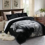 JML Plush Korean Style Mink Velvet Blanket, Floral Printed Queen Size Raschel Fleece Bed Blankets (Red)