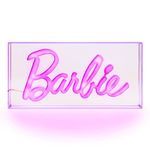 Barbie LED Neon Light - Officially Licensed Free Standing or Wall Mountable Pink Light Sign - Play Makeup Room Accessories and Decor for Bedroom| Paladone