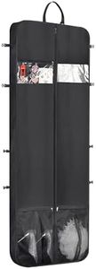 Zilink Wedding Dress Garment Bag 72" Dress Bags for Gowns Long Trifold Bridal Dress Bag with Accessory Pockets and Adjustable Buckles for Wedding dress, Prom Evening Gown [Upgraded Version]