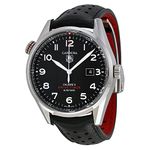 Tag Heuer Carrera Black Dial Black Leather Mens Watch WAR2A10FC6337