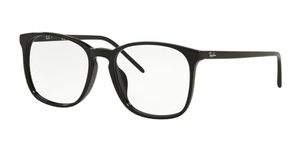 Ray-Ban unisex adult Rx5387f Low Bridge Fit Prescription Eyeglass Frames, Black/Demo Lens, 54 mm US