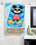 FRESH FROM LOOM 100% Cotton Fur Bath Towel for Kids | Cartoon Printed Boys & Girls Towels | Skin Friendly Tauliya | Hypoallergenic Fabric | Anti -Fade Cloth | Double Stitched Edge (27x54 Inches)