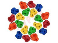 Toy Park Extra Large Rock Pack of 30 pc Climbing Holds/Climbing Stone for DIY Children Playground Wall/Wood Block (Big Size) for Kids & Adults,Multi Color