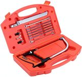 Litensh 13pcs Multi-Purpose Handsaws Set, 12-Inch Metal Handheld Hacksaw Tile Saw, Universal Wood Tile Saw Bow Saws Woodworking Tools for Plastic, Glass, Tile, Metal, Ceramic (Red-13PCS Handsaws Set)