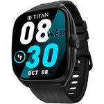 Titan Evolution Smartwatch Comes with 1.85” AMOLED Display with 390 * 450 Pixel Resolution|SingleSync BT Calling|AI Voice Assistant|100+ Sports Modes and Watchfaces|Upto 7 Day Battery|IP68
