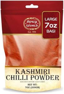 Spicy World Kashmiri Chili Powder Red 7 Ounce Resealable bag | All Natural Low Heat, Red Chili Powder - Red Pepper Powder