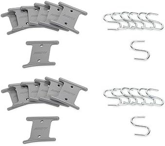 Camco Camper/RV Party Light Holders - Supports Up to 15lbs & Fits Most Awning Bar Channels - Great for Hanging String Lights, Patio Lights, LED Lights for Bedrooms, and More - Gray, 14-Pk (42692)