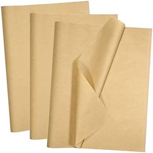 100 Sheets Kraft Tissue Paper - Artdly 14 x 20 Inches Recyclable Brown Wrapping Paper Bulk for Weddings Birthday DIY Project Christmas Gift wrapping Crafts Decor (Solid Kraft)