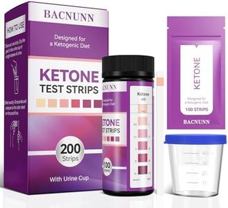 BACNUNN Ketone Test Strips - Upgraded 200 Keto Strips Urine Test for Ketogenic & Low-Carb Diets with Urine Cup - Ketosis Home Urinalysis Keto Sticks