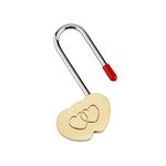 Love Lock, VerRich 3.5" Double Heart Padlock Wish Heart Lock Without Key Everlasting Love for Wedding,Anniversary,Travel(NO Key)