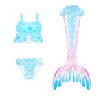 AUTOYSUR Mermaid Tail Sets with Head Garland Necklace Hair Clip,Mermaid Costume(DH73,130)