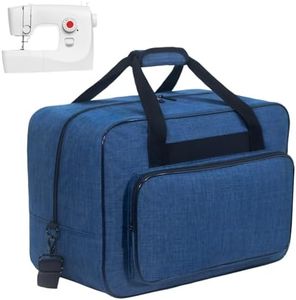 Haroranax Sewing Machine Carrying Case with Padded Handles, Suitable for Most Standard Household Sewing Machines Compatible with Singer, Brother, Janome - Blue