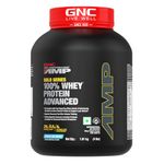 GNC AMP Gold Series Whey Protein Advanced | 4 lbs | Lean Muscle Gains | Intense Workout | Informed Choice Certified | 24g Protein | 5.5g BCAA | 4g Glutamine | Vanilla Ice Cream | Formulated In USA