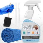24oz Grout Sealer Spray Complete Kit, Clear Waterproof Sealer for Tile Floor, Shower, Kitchen, Bathroom - 100% Safe Indoor & Outdoor, Ready to Use Grout Stain Sealant Protector for Stone, Marble
