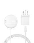 Belkin Magnetic Wireless Charging Pad 15W with Pop-Up Stand - MagSafe-Compatible Certified Qi2 Wireless Charger for iPhone 17, Air, 16, 15, Pixelsnap, Samsung Galaxy, AirPods with PSU Included - White
