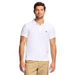 IZOD Men's Advantage Performance Short Sleeve Polo Shirt, Bright White, XL