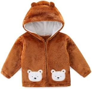Cute Bear Ear Infant Coat Unisex Warm Hooded Outerwear For Girls Boys Winter Baby Jacket 12-18 Months