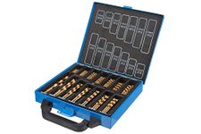 UK Drills - HSS Titanium Bit Set 99 Pieces - Fully Ground, Titanium Coated Tool Bit Jobber - To be used on Steel, Wood & Plastic - From 1.5mm to 10.0mm