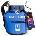 Earth Pak Waterproof Dry Bag with Zippered Pocket - Waterproof Dry Bag Backpack Keeps Gear Dry for Boating, Camping, Fishing, Beach Drybag, Kayak Accessories - Dry Bags Waterproof with Phone Case