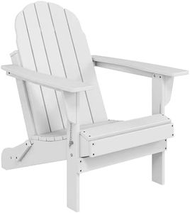 Outsunny Adirondack Gartenstuhl faltbar Gartensessel Gartenmöbel Balkonstuhl Weiß 73 x 82 x 88 cm