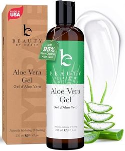 Aloe Vera Gel - Made in USA with Organic Aloe Vera, Pure Aloe Vera Gel for Face, Body, & Hair, Aloe Vera After Sun Lotion, Skin Care with Natural Ingredients, Creme Apres Soleil