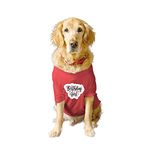 Ruse Basic Crew Neck Birthday Girl Printed Half Sleeves/Apparel/Clothes/T-Shirt Gift for Dogs.Colour-Poppy Red//Large (Full Grown Desi/Stray, Doberman etc.)