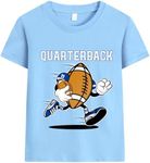 Boys Sport T-Shirt Balls Toddler Baseball Basketball Soccer Football Tee Funny Design Clothes 2-7 Years, 4# Quarterback, 3 Years