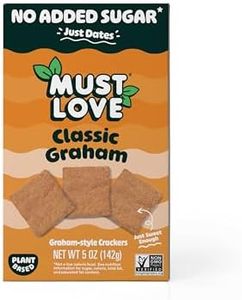 Must Love Classic Graham - 2 Pack - No Added Sugar, Sweetened with Dates - Great for Pie Crust, Mini S'mores, Cheese Boards - Simple Ingredients, Vegan, Plant-Based - Just Sweet Enough Healthy Snacking for Whole Family.