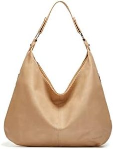 Ashioup Hobo Bags - Borsa a tracolla da donna, in morbida pelle PU, con cerniera, Albicocca, Taglia unica