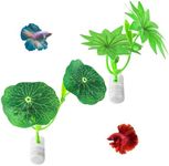 NestBasics 2PCS Betta Leaf Hammock with Strong Magnets, Safe Plastic Betta Fish Bed - Adjustable Betta Tank Accessories for Resting, Hiding & Bubble Nest, Suitable for Smooth/Algae-Covered Tank Walls