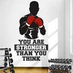 StickMe 'Gym - Fitness - Bodybuilding - Office - Sports - Workout - Boxing - Inspirational - Motivational - Quotes - Wall Sticker' -SM786 (Multi Colour, Vinyl - 80cm X 45 cm)