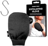 Exfoliating Mitt for Shower - Glove Exfoliator for Body Scrub Gloves Deep Exfoliating Glove for Face - Exfoliating Body Scrubber Glove - Dead Skin Remover for Body & Face (Black)