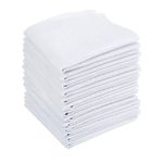 TIMESETL Men's Handkerchiefs, 15PCS Cotton Handkerchiefs for Men, White Pocket Square for Suit, White Handkerchiefs Classic Hankies, Fits Any Occasion