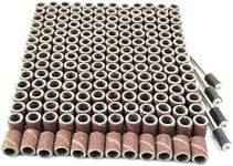 Merryland Sanding Drum Sander for Dremel 184pcs, Sanding Band Sleeve 120# 6mm 180pcs and Mandrel 4pcs Mini Rotary Tool Accessory Electric Power Tool DIY, RMTA184C4