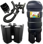 100L Black Traditional Rainwater Barrel Complete With Lid, Tap, Stand & Filler Kit